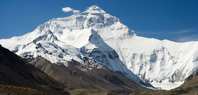 Mount Everest, widok od strony północnej. Źródło: domena publiczna